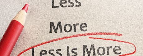Less ist More mit Rotstift Less ist More mit Rotstift