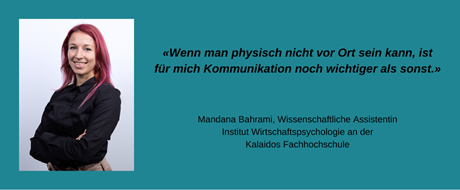 Mandana Bahrami Wissenschaftliche Assistentin Wirtschaftpsychologie im Interview Mandana Bahrami Wissenschaftliche Assistentin Wirtschaftpsychologie im Interview